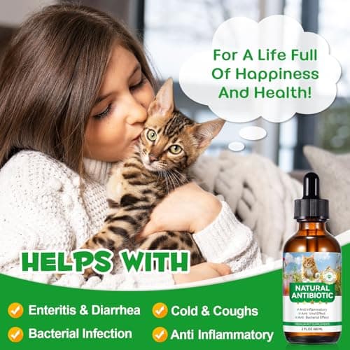 Antibiotics for Cats, Natural Antibiotics for Cats, Cat Multivitamin for Pets, Cat Antibiotics Helps Support a Healthy Immune System, 2 Fl Oz — view 3