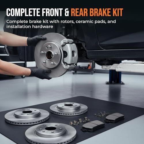 MAX Advanced Brakes Brake and Rotor Kit Front & Rear for 2016 to 2019 Chevrolet Cruze, Volt, 2017 to 2021 Chevrolet Bolt EV | Carbon Ceramic Pads & Rotors | OE Replacement Brake Kit — view 6