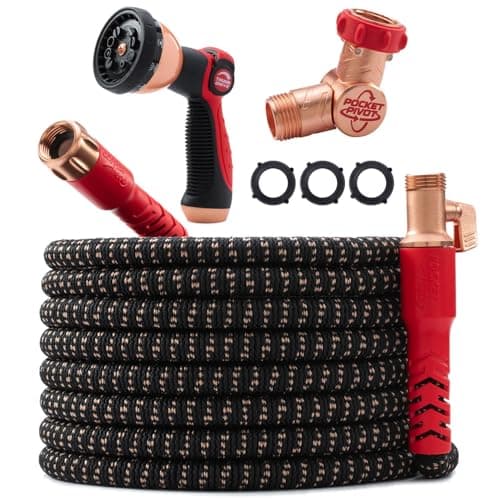 Pocket Hose 100 FT Copper Head Expandable Garden Hose, As Seen on TV