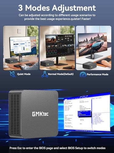 GMKtec Mini PC Computers Intel N95 Processor (Turbo 3.4GHz) 8GB DDR4 256GB SSD Desktop Computer 4K Dual HDMI Display/3x USB3.2/WiFi 5 BT5.0/RJ45 Ethernet Nucbox G3S — view 5
