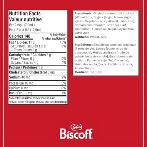 Lotus Biscoff Sweet Spread Topping bottle, Caramelized Cookie Flavour, 1L, Vegan, Nut Free, No Added Colours or Flavours