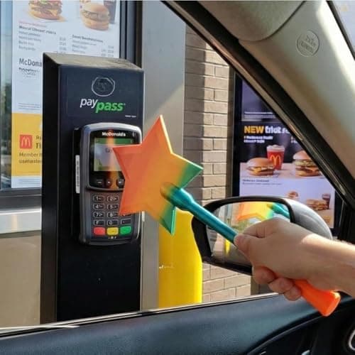 3D Printed Credit Card Wand Tap to Pay, Magic Wand Contactless Payment Card Holder, Suitable Scenarios for Card Payment (Star-E) — view 2