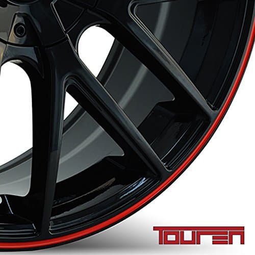 TR60 18x8, Bolt Pattern: 5x100/4.5, Offset: 40, BLACK/RED RING, set of 1 — view 3