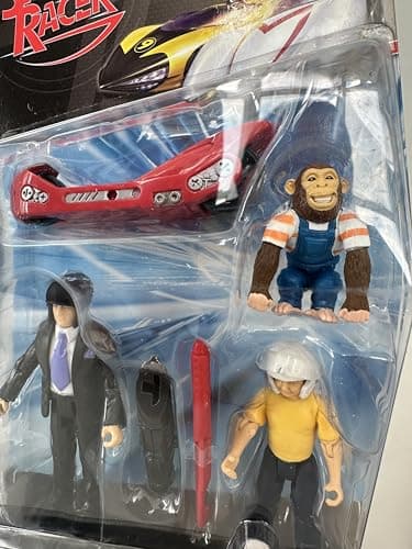 Hot Wheels Speed Racer Action Figure 2 Packs. Set of 3 Includes Rollin Thunder, Battle Board and Kart Cannon - Includes Speed Racer, Cannonball Taylor, Royalton, Spridle & Chim Chim — view 3