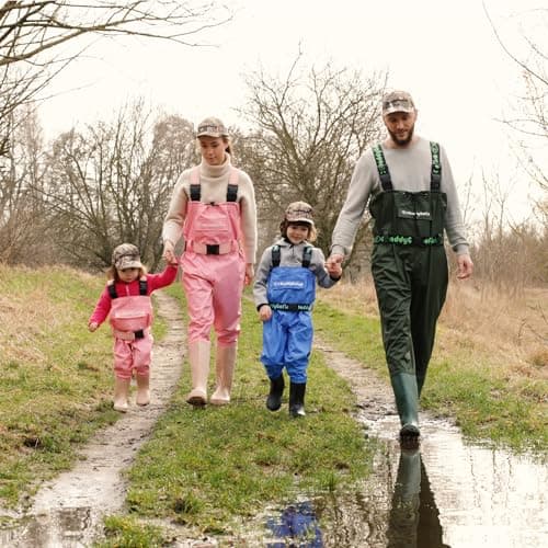 DaddyGoFish Chest Waders for Kids and Adults, Fishing and Hunting Waders with a Pocket and a Wader Hanger — view 7