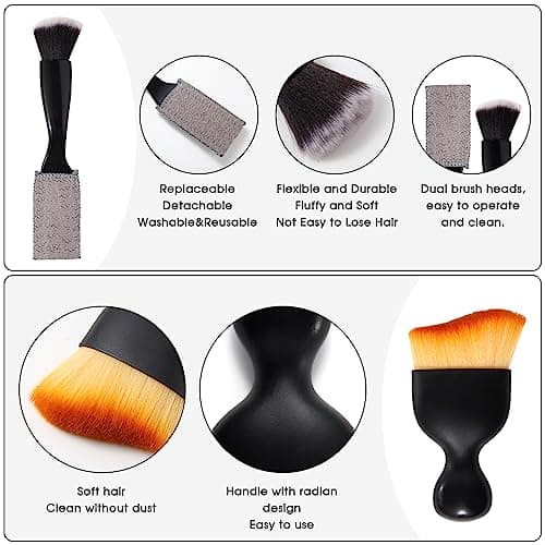 Yungeln 3 PCS Car Detail Dust Brush, Soft Interior Detailing Kit Tools, Dash Duster for Auto, Truck, SUV, RV Cleaning — view 2