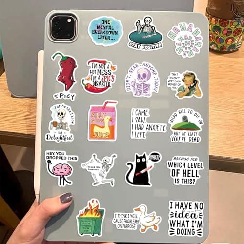 Loerykt Funny Adults Stickers Bulk, 50pcs Prank Meme Sticker for Kids Teens Adults, Snarky Vinyl Water Bottle Dirty Stickers Pack, Waterproof Cool Decals for Laptop Scrapbook Sarcastic — view 2