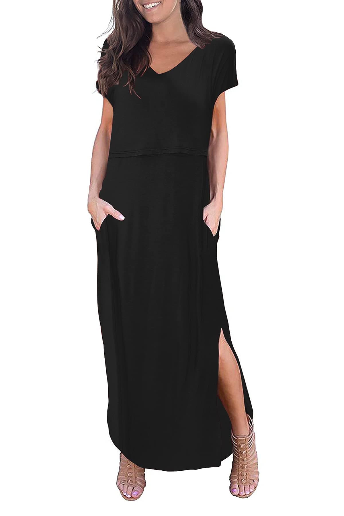 Smallshow Maternity Clothing Tops Side Ruched Pregnancy Clothes for Women 3-Pack — view 15