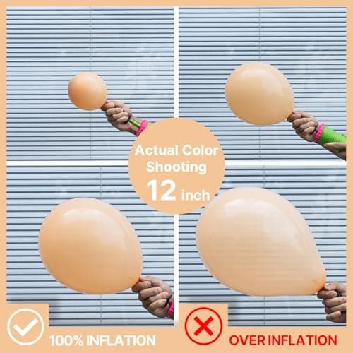 PartyWoo Nude Balloons 100pcs 5 Inch Apricot Boho Fall Neutral Latex Helium Balloons for Graduation Wedding Anniversary Birthday Boy Baby Shower Woodland Boho Theme Party Decorations Brown-F05 — view 4