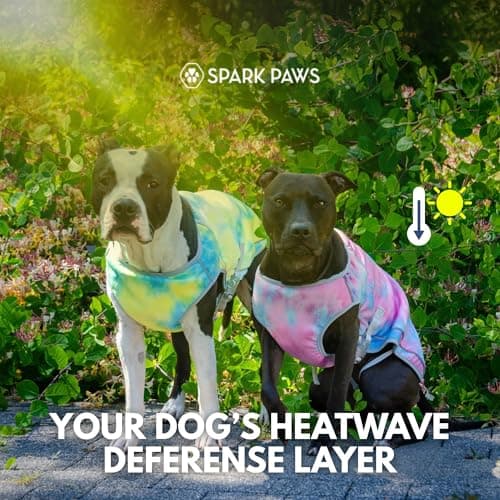 Spark Paws Dog Cooling Vest - SPF 50 UV Sun Protection - Summer Heat Relief Gear for Dogs, Lightweight, Evaporative Cooling - Dog Anxiety Relief Vest During Hot Days - Ice Blue, XL — view 4