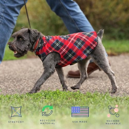 Goldpaw Stretch Fleece Dog Sweater - with Spandex for 4-Way Stretch - Soft, Comfortable Dog Coat - Machine Washable - Made in the USA - Paprika - Size 12 — view 2