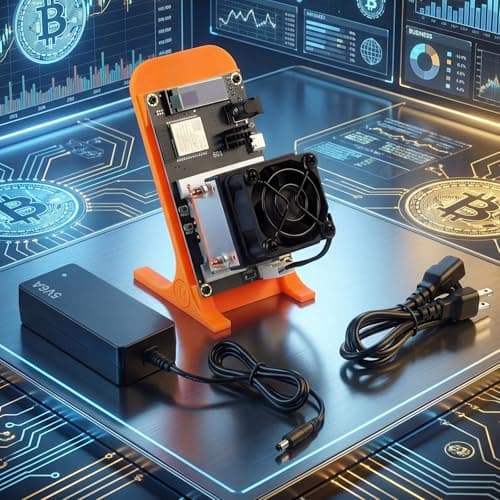 Bitcoins Miner Bitaxes 601 SHA256 1.5TH/S 25W Low Power Home Solo ASIC Crypto Miner, Orange — view 5