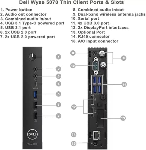 Dell Wyse 5070 Mini Desktop Computer, Intel Pentium J5005(Renewed) — view 3
