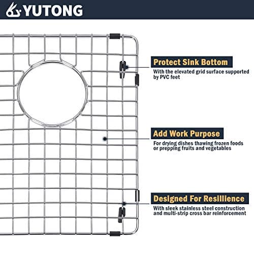 Yutong Kitchen Stainless Steel Sink Bottom Grid with Small Rounded Corner (11.25" x 14.5") — view 4