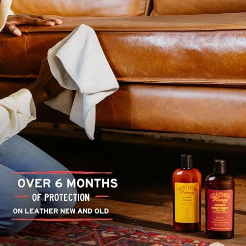 Leather Honey Leather Conditioner - Quality Leather Care Since 1968 - Leather Conditioner for Auto Interiors, Furniture, Shoes, Bags, Accessories & Apparel - 8oz — view 2