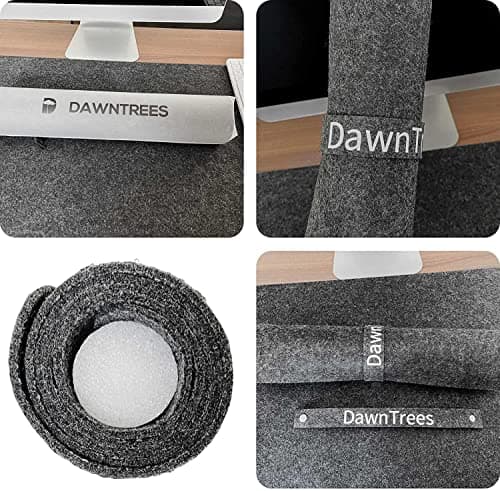 DawnTrees Felt Desk Mat (35.5" x15.8"), Desk Pad Protection, Keyboard Mat, Extra Large Mouse Pad, Suitable for PC,Computers, Laptops, Office and Home (Dark Gray) — view 5