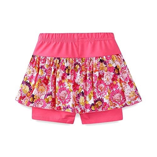 Mud Kingdom Toddler Girls Skorts Sets Cold Shoulder Sleeveless Backless Halter Lace Collar Floral Print 2 Piece Yellow 2T — view 2