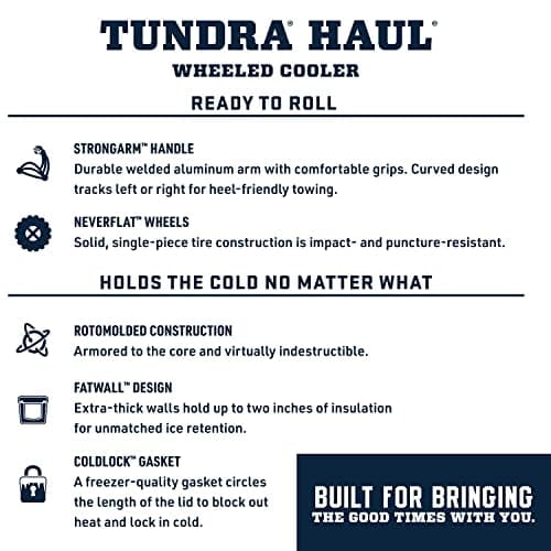 Yeti Tundra Haul Hard Wheeled Cooler Rescue Red — view 3