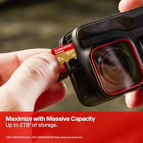 SANDISK 128GB Extreme microSD UHS-I Card - Up to 245MB/s Read Speed and 120MB/s Write Speed, 5.3K Video, 4K UHD Video, high-Performance for Action cams, Drones, Android Devices - SDSQXH9-128G-GZ6MA — view 4