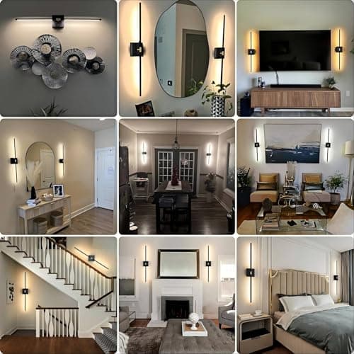 Yogaret Battery Operated Wall Sconces Set of 2,10000mAh Rechargeable Wireless Wall Lights with Remote,360°Rotate Magnetic Wall Lamps,Dimmable Sconces Wall Lighting for Bedroom,Mirror,Living Room,32in