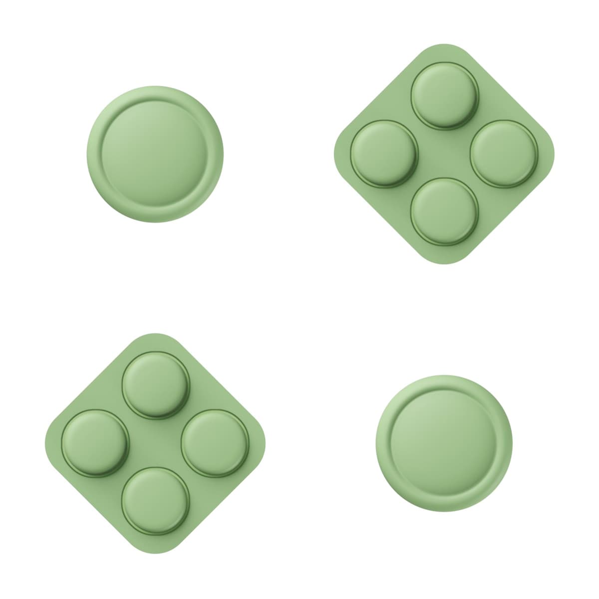 PlayVital Tapas Protectoras de Silicona para Nintendo Switch 2 (2025), 1 Par de Agarres para el Pulgar y 4 Tapas de Botones ABXY Direccionales para Joycon 2, Tapones para Joystick (Negro) — view 11