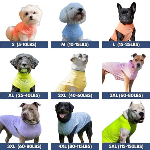 Spark Paws Sunblock Dog T-Shirt, SPF30 Protection, Lightweight Breathable Quick Dry for Dogs with Sensitive Skin - Purple & Pink (Set of 2) - 3XL — view 2