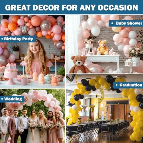 KICNIC Balloon Decoration Strip Kit for Arch Garland, 10m Balloon Tape Strip, 200 Dot Glue Point Stickers for Party Wedding Birthday Baby Shower Decorations (Upgraded Version) — view 4