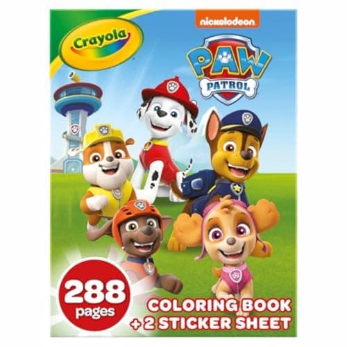 Crayola PAW Patrol Coloring Book (288pgs), Kids Coloring Book Pages & Stickers, PAW Patrol Gift, Travel Activity, Toddler Toys, 3+