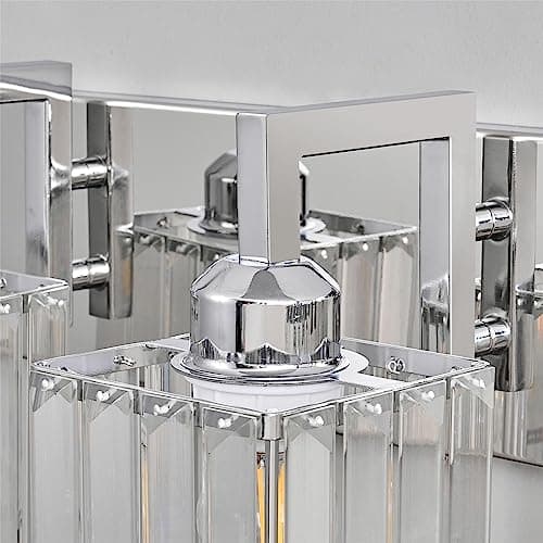 FDPBY Modern Crystal Bathroom Vanity Light 5-Lights Chrome Modern Crystal Wall Lamp Bathroom Modern Crystal Vanity Lighting… — view 5