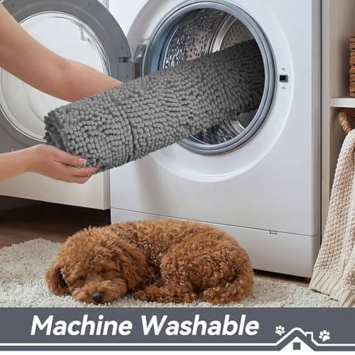 Bcoimo Super Absorbent Dog Door Mat, 30"*20" Anti Slip Mat for Muddy Paws — view 4