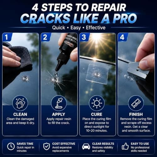 Bighero 2026 Upgrade Windshield Crack Repair Kit, Car Windshield Crack Repair Kit for Cracks, Chips & Bullseye – DIY Glass Repair for Auto Windows, Mirrors, Glasses — view 3