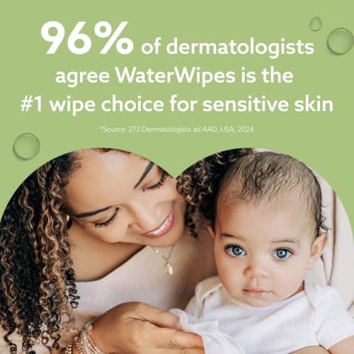 WaterWipes Sensitive+ Baby & Toddler Wipes, 3-In-1 Cleans, Cares, Protects, 99.9% Water, Textured Clean, Unscented & Hypoallergenic, 240 Count (4 Packs) — view 6
