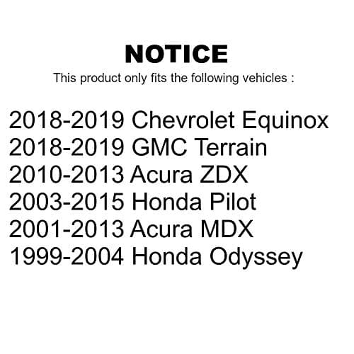 TOR Front Suspension Stabilizer Bar Link Pair Replacement For Chevrolet Equinox GMC Terrain Honda Pilot Acura MDX Odyssey ZDX - Left Right Side (Driver Passenger) KTR-100814 — view 2