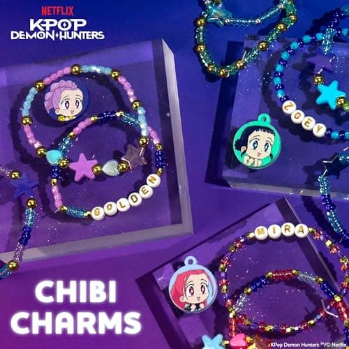 Kpop Demon Hunters™ Friendship Bracelet Kit, 3-Pack, Rumi, Mira & Zoey Bracelet Making Kits, Beads for Jewelry Making, Kpop Charms & Travel-Friendly Bead Case, Official K Pop Demon Hunters Merch — view 5