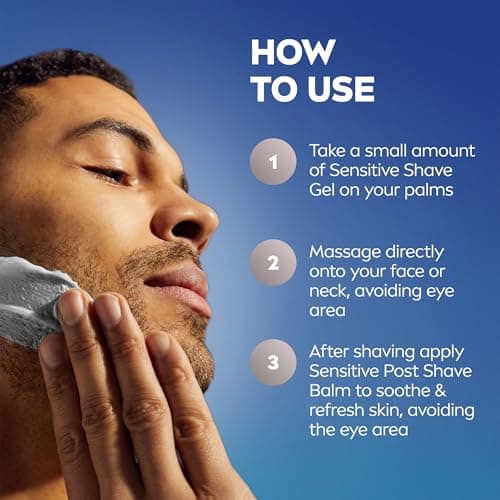 NIVEA MEN Sensitive Shave Gel, Shaving Gel for Men with Sensitive Skin, Enriched with VitaminPro Complex, 7 Oz Can, Pack of 3 — view 7