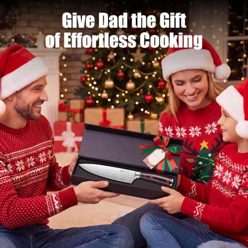 PAUDIN Chef Knife, 8 Inch High Carbon Stainless Steel Sharp Kitchen Knife with Ergonomic Handle, Gift Box for Family & Restaurant — view 5