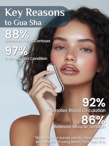 Rena Chris Gua Sha Facial Tools, Stainless Steel Guasha, Manual Back Massagers, Manual Massage Sticks for Jawline Sculpting and Puffiness Reducing, Facial and Body Massage Tool, Skin-Care Tool(Silver) — view 3