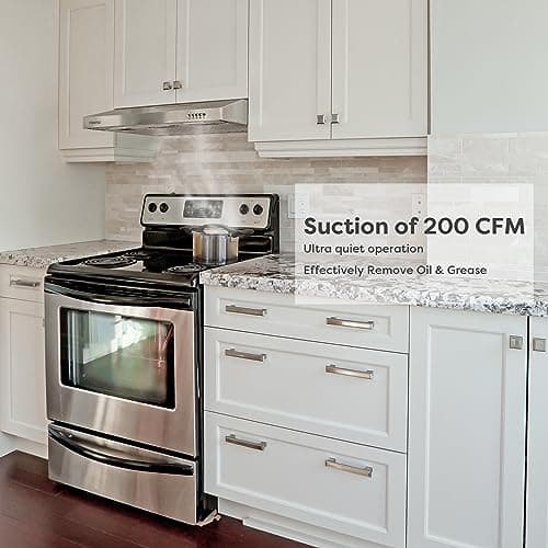 CIARRA Ductless Range Hood 30 inch Under Cabinet Hood Vent for Kitchen Ducted and Ductless Convertible CAS75918A — view 3