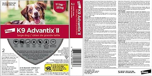 K9 Advantix II - Flea/Tick Prevention - Vet Recommended - Large Dog - 2-Pk
