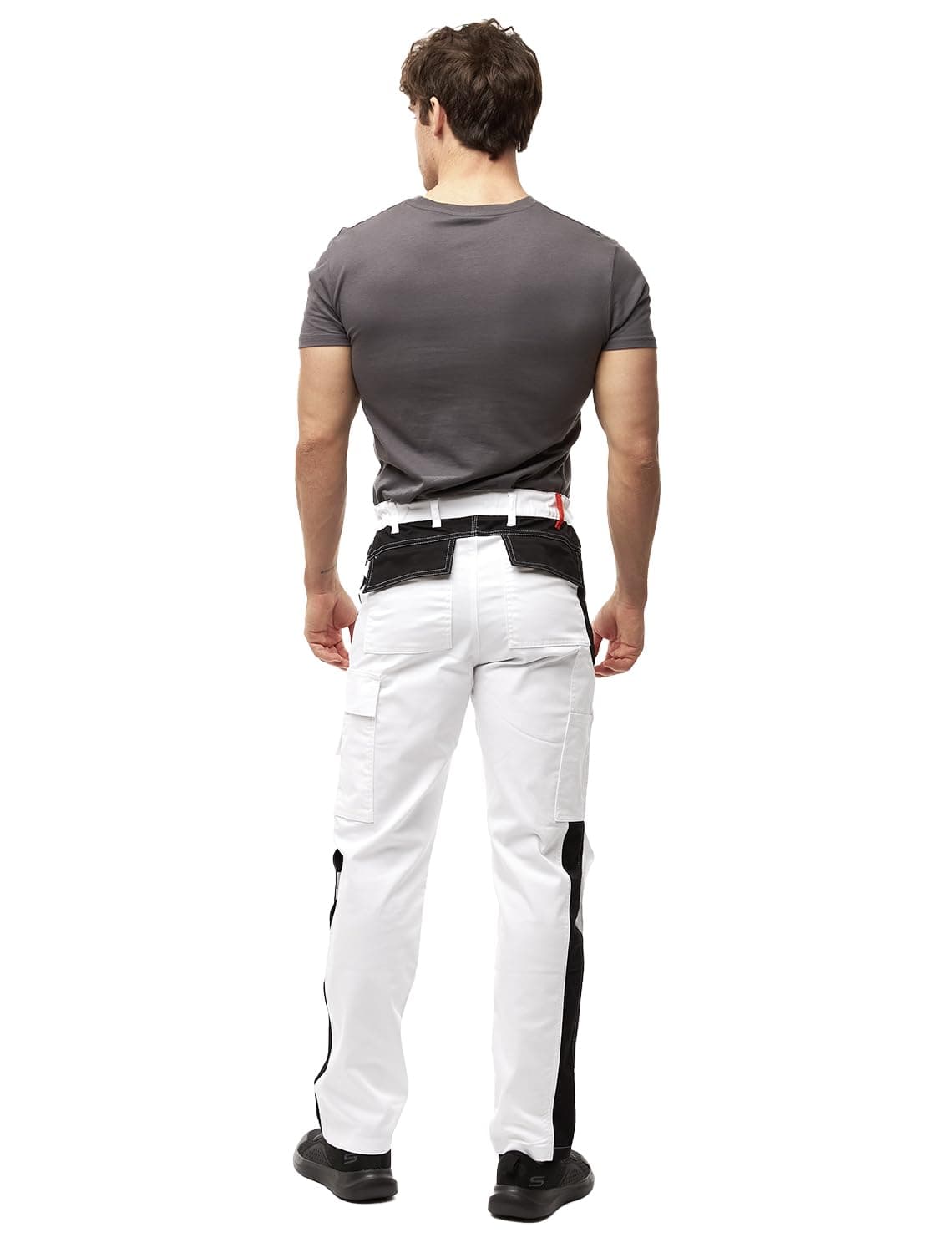 strongAnt Pantalones de Trabajo de Carga elástica con Rodilleras, Bolsillos y Cremallera para Hombre — view 4