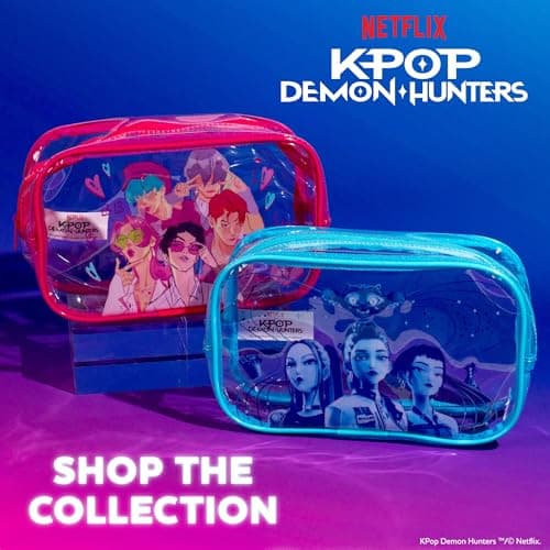 Kpop Demon Hunters™ Pencil Pouch – Huntr/x Edition, Durable PVC Pouch with Zipper, Spacious & Travel-Friendly, Official K Pop Demon Hunters Merch for K-Pop Fans, Students, Teen — view 5