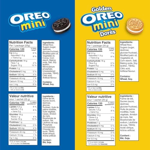 Mini OREO and CHIPS AHOY!, 24 Snack Packs (individually wrapped), School Snacks, Chocolate Chip, Sandwich Cookies, Variety Pack, Lunchbox Sweet Treat, 600 g — view 2