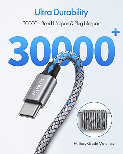 etguuds USB C to USB C Cable 3ft, 2-Pack 60W USBC to USBC Cord, Type C to C Charger Cable Fast Charging for iPhone 17 16 15 Pro Max Plus Air, Samsung Galaxy S25 S24 S23, for MacBook/iPad, Pixel — view 4