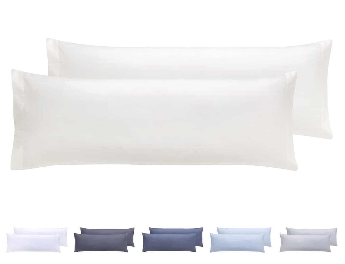 Todocama – Juego de 2 Fundas de Almohada, Microfibra Extra Suave, hipoalergénicas. Juego de 2-70x40 cm Blanco — view 36