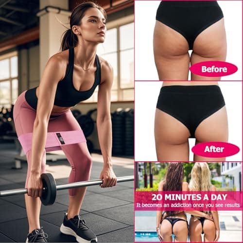 CFX Resistance Bands 3 Sets, Premium Exercise Loops with Non-Slip Design for Hips & Glutes, 3 Resistance Level Workout Booty Bands for Women and Men — view 7