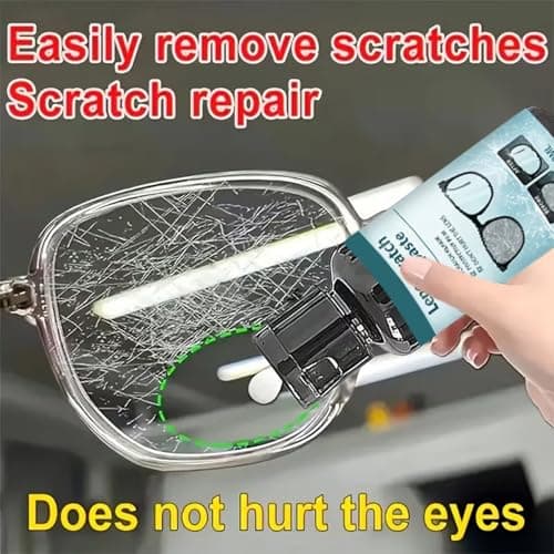 Glasses Scratches Remover For Spectacles, Glasses Lens Scratch Remover, Glass Scratch Repair For Lenses, Eyeglass Cleaner Spray With Sponge, For Camera Screen Watch Phone Windshield Travel Daily — view 5