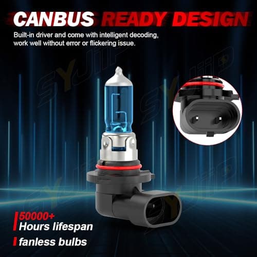 Upgraded Halogen Headlight Bulbs Compatible for Chevy Silverado 1500 (2007-2015)/ 2500 3500 (2007-2020), 9005 H11 High and Low Beam Halogen Headlamp White Lights, 300% Brightness, Plug n Play, 4-Pack — view 5