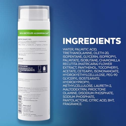 NIVEA MEN Sensitive Shave Gel, Shaving Gel for Men with Sensitive Skin, Enriched with VitaminPro Complex, 7 Oz Can, Pack of 3 — view 10
