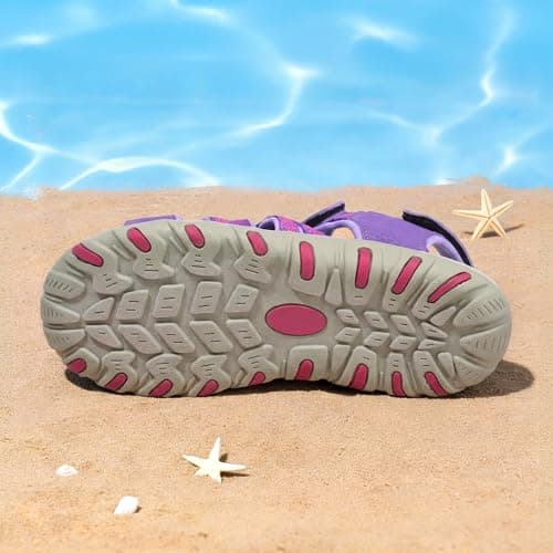 DREAM PAIRS Kids Sandals Toddler Girls & Boys Summer Outdoor Athletic Sport Sandals for Toddler/Little Kids/Big Kids,Size 6 Toddler,All Purple,171111-K — view 2