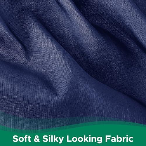 Biscaynebay Wrap Around Bed Skirts for Twin & Twin XL Beds 15" Drop, Navy Adjustable Elastic Dust Ruffles Easy Fit Wrinkle & Fade Resistant Silky Luxurious Fabric Machine Washable — view 9